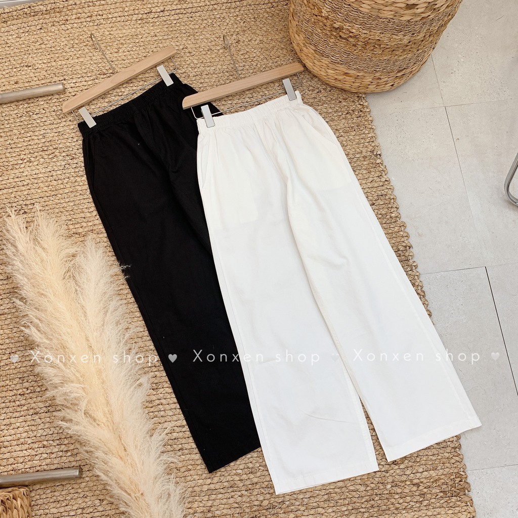 QUẦN KAKI NỮ quần baggy trơn lưng chun co giãn XONXEN SHOP freesize mã 539