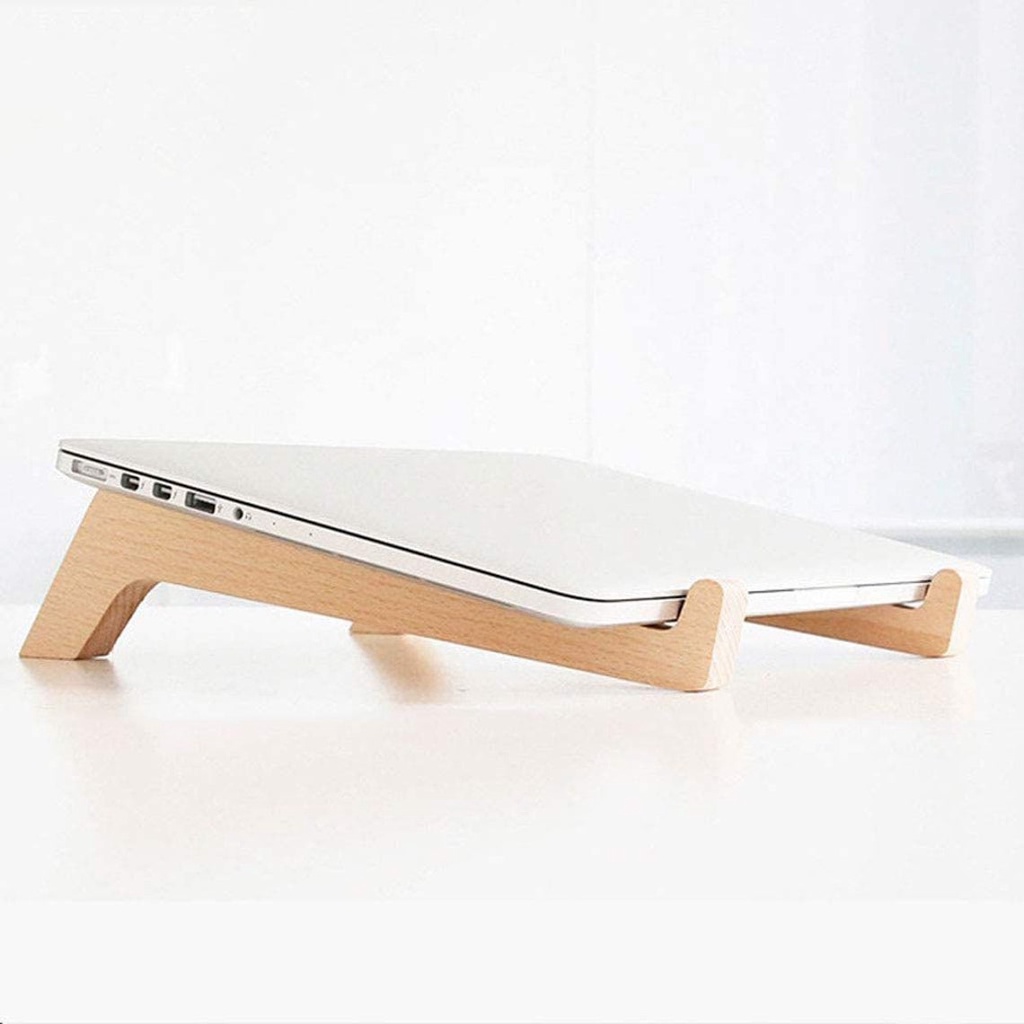 Kệ gỗ kê Laptop / Chân đế tản nhiệt, Giá đỡ Macbook, Ipad,chống trượt gỗ thông tự nhiên