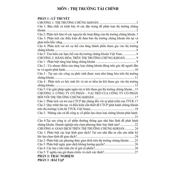 Thị Trường Tài Chính