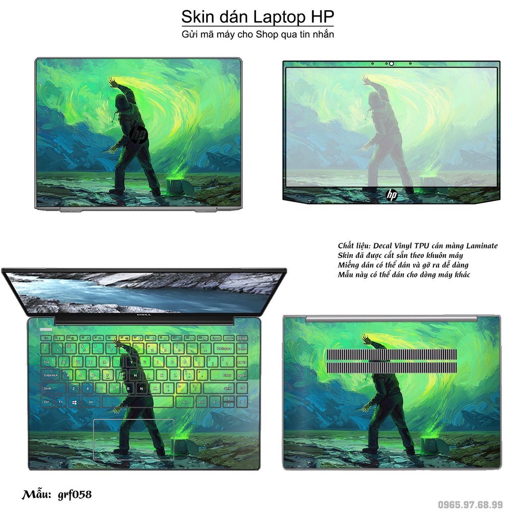 Skin dán Laptop HP in hình nghệ thuật graffiti (inbox mã máy cho Shop)