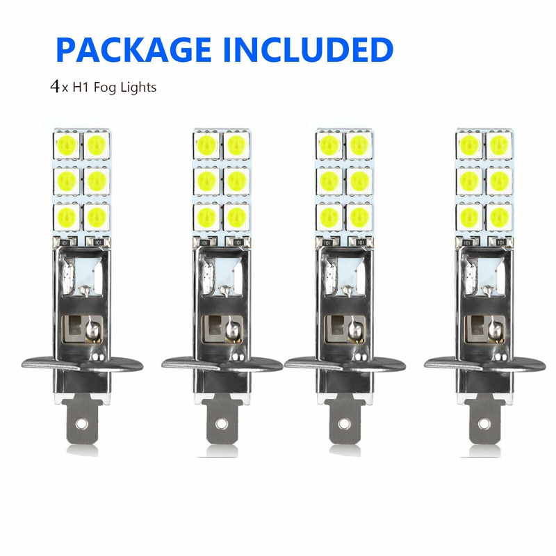 Bộ 4 Đèn Pha LED H1 6000K 80W Siêu Sáng