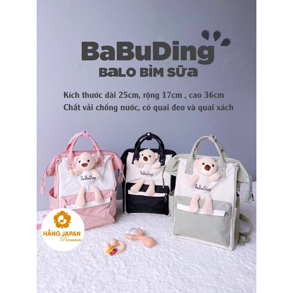 Balo bỉm sữa Babuding phong cách hàn quốc dễ thương