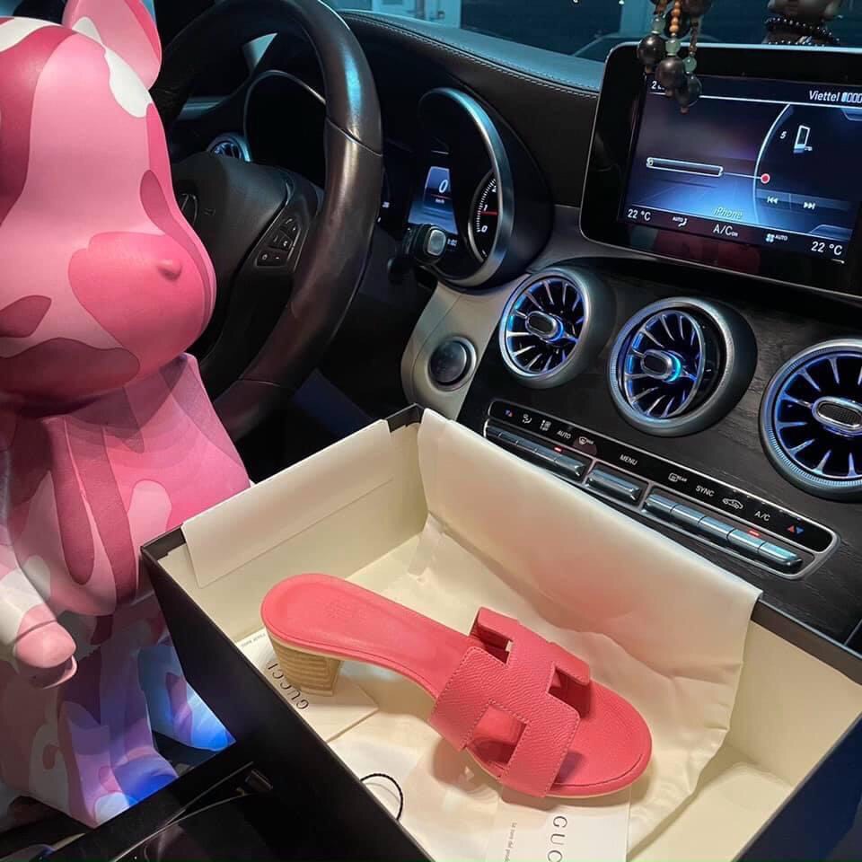 Guốc gót vuông hàng super fullbox bill túi giấy