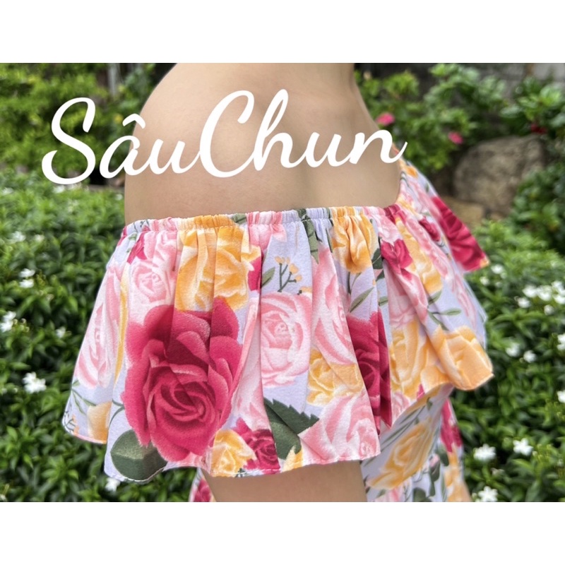 VÁY ĐÔI MẸ VÀ BÉ HOA ĐI BIỂN DU LỊCH
