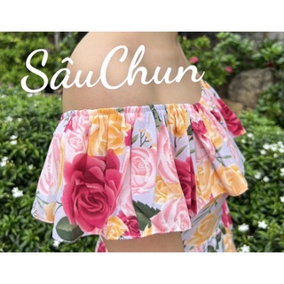 VÁY ĐÔI MẸ VÀ BÉ HOA ĐI BIỂN DU LỊCH