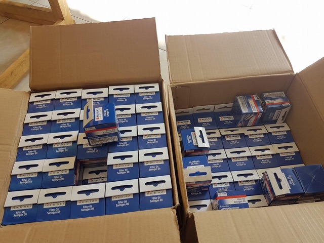 Lọc nhớt Suzuki Satria , Axelo chính hãng nhập indo " có tem phản quang "