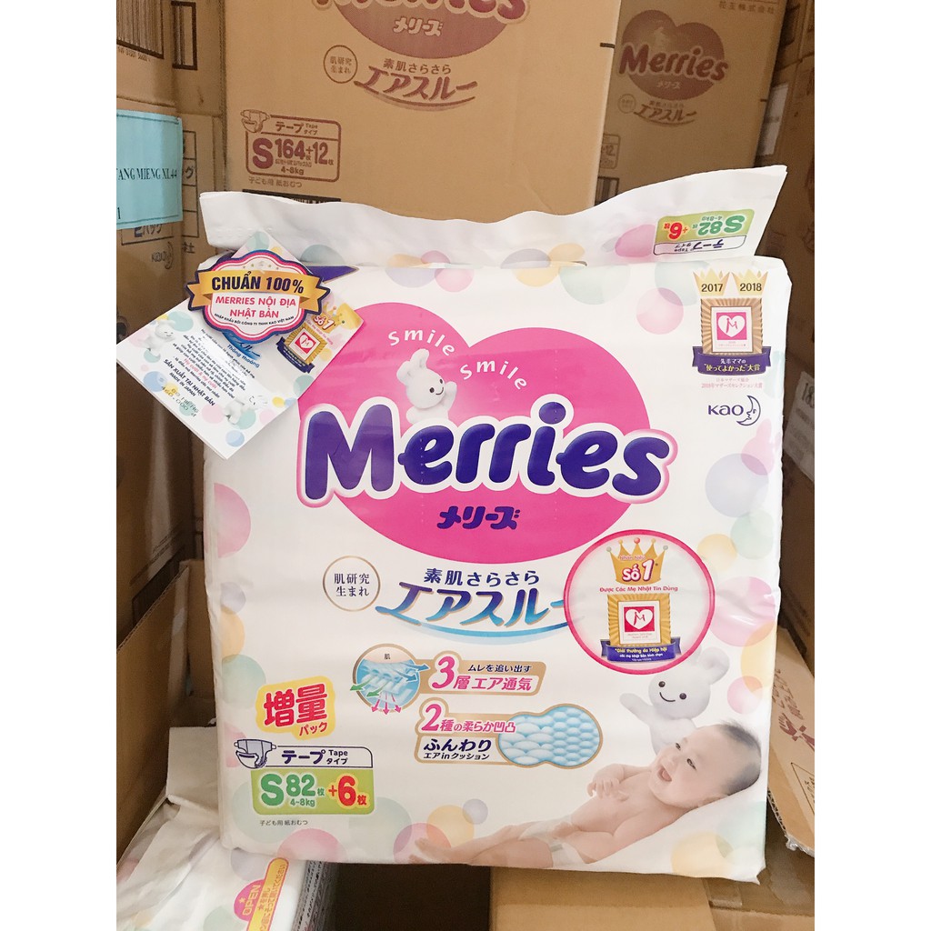 [CÓ TEM PHỤ TIẾNG VIỆT] BỈM MERRIES NỘI ĐỊA NHẬT CỘNG MIẾNG/JUMBO ĐỦ SIZE XXL32 quần/XL50 quần