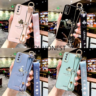 Casing VIVO Y50 Y30 Y30i Cassing Vivo Y52S Y97 Case Vivo Y7S Y9S Y70S Y70T Y73S Case Vivo S1 Pro Case Vivo IQOO Neo IQOO U1 Wrist Strap Soft Silicone Rubber Phone Case Rope