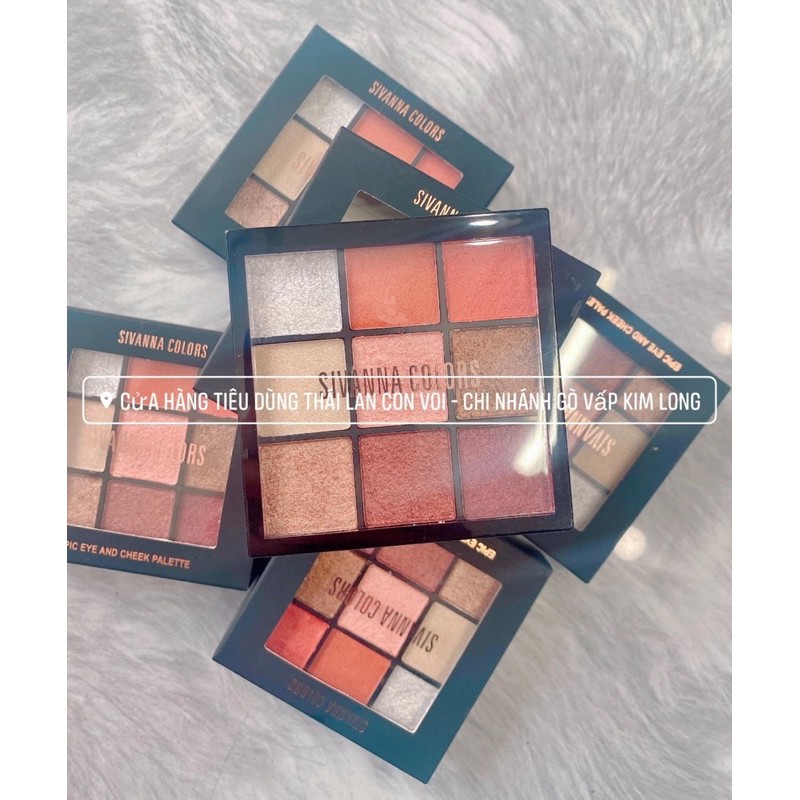 Bảng Phấn Má Hồng & Mắt Sivanna Colors Epic Eye And Cheek Palette