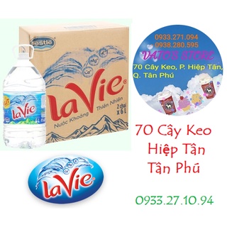 Thùng 2 chai nước khoáng lavie 5l / nước suối la vie 5 lít thùng 2 chai