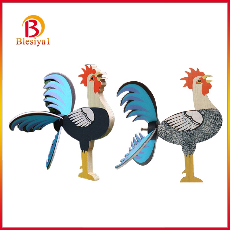 [BLESIYA1] Wooden Rooster Statues Chicken Cock Sculpture Decor Figurines