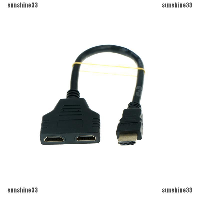 Dây cáp chia cổng kết nối HDMI 1080P từ 1 thành 2 cổng | BigBuy360 - bigbuy360.vn