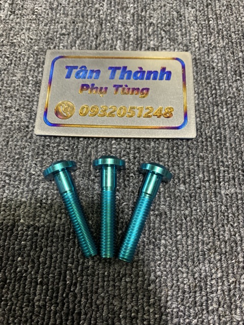 Ốc Titan GR5 đầu dù kiểu có gờ xanh tím, lục bảo