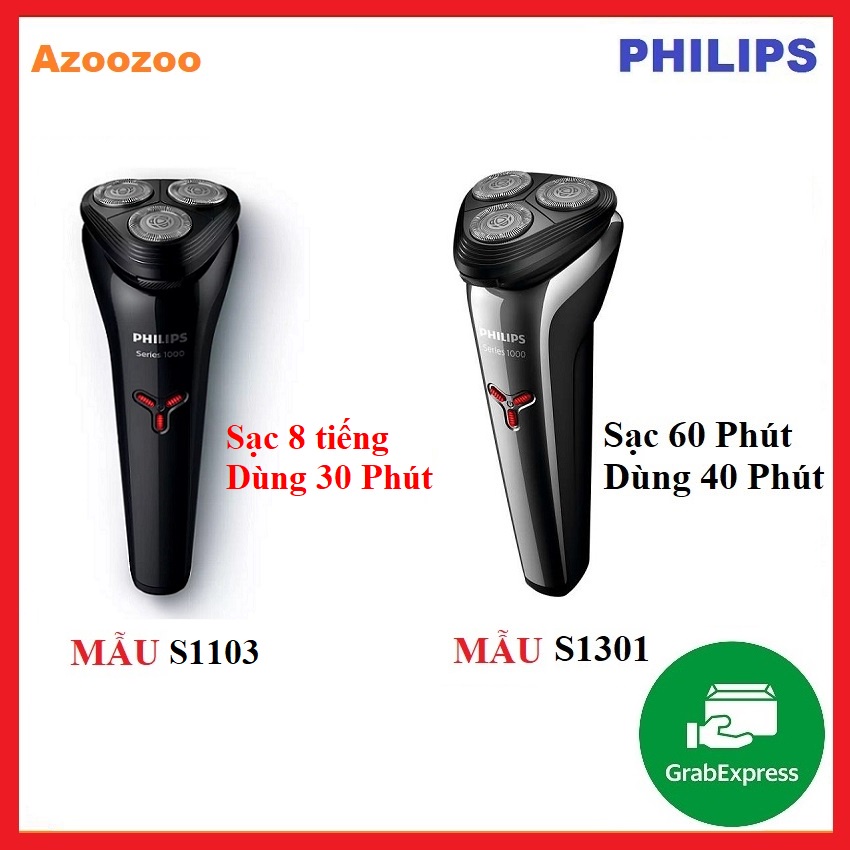 Máy Cạo Râu Philips S1301, S1103 Hàng Chính Hãng - Mẫu Mới Năm 2022 - Bảo Hành Chính Hãng 2 Năm