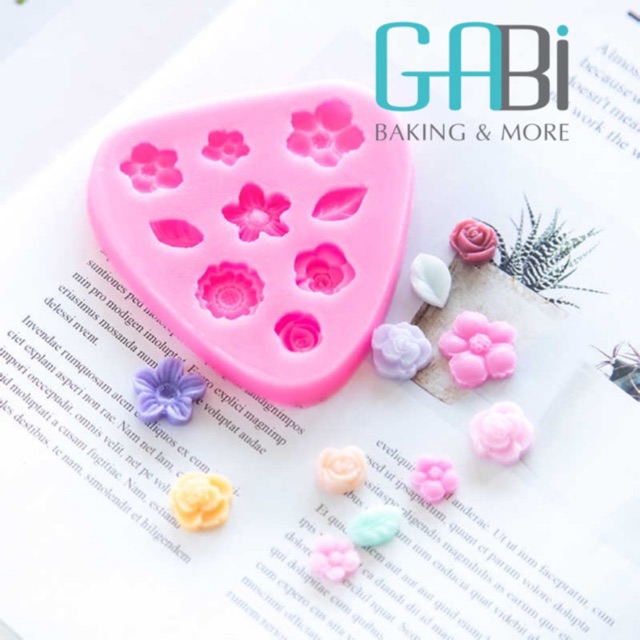 Khuôn fondant silicon hoa lá (2 mẫu)