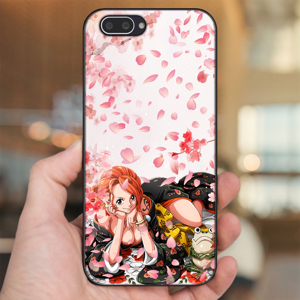 Ốp lưng Oppo A3S viền đen in hình Nami One Piece Đảo Hải Tặc