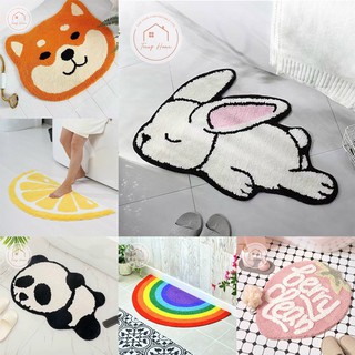 Thảm chân lông cừu 3d cao cấp chống trượt