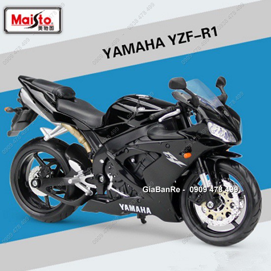 Xe Mô Hình Moto Yamaha YZF R1 - Maisto Tỉ Lệ 1:12 - Đen - 8735.2