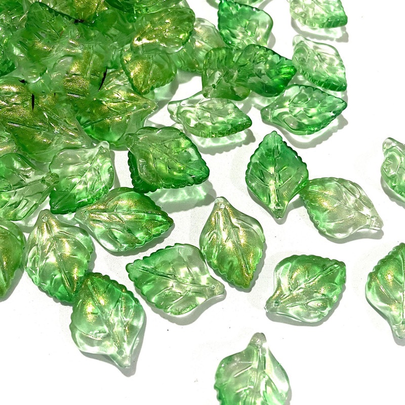 Set 20 Hạt Pha Lê Xanh Lá 16 * 23mm Làm Trang Sức Thủ Công y15947