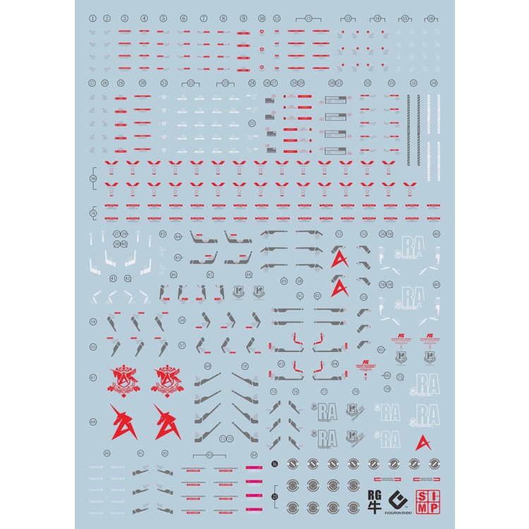 Decal nước RG Justice Gundam