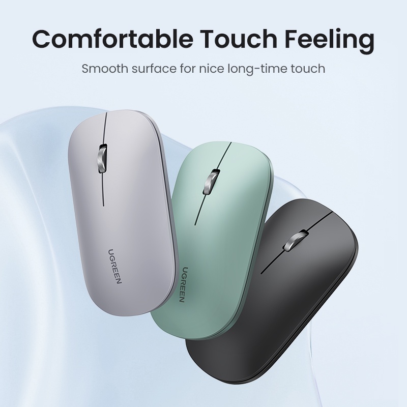 Chuột UGREEN Bluetooth không dây 2.4G và 5G Mô hình kép Chuột im lặng 4000 DPI Tay trái phải cho máy tính bảng MacBook Máy tính xách tay PC | BigBuy360 - bigbuy360.vn