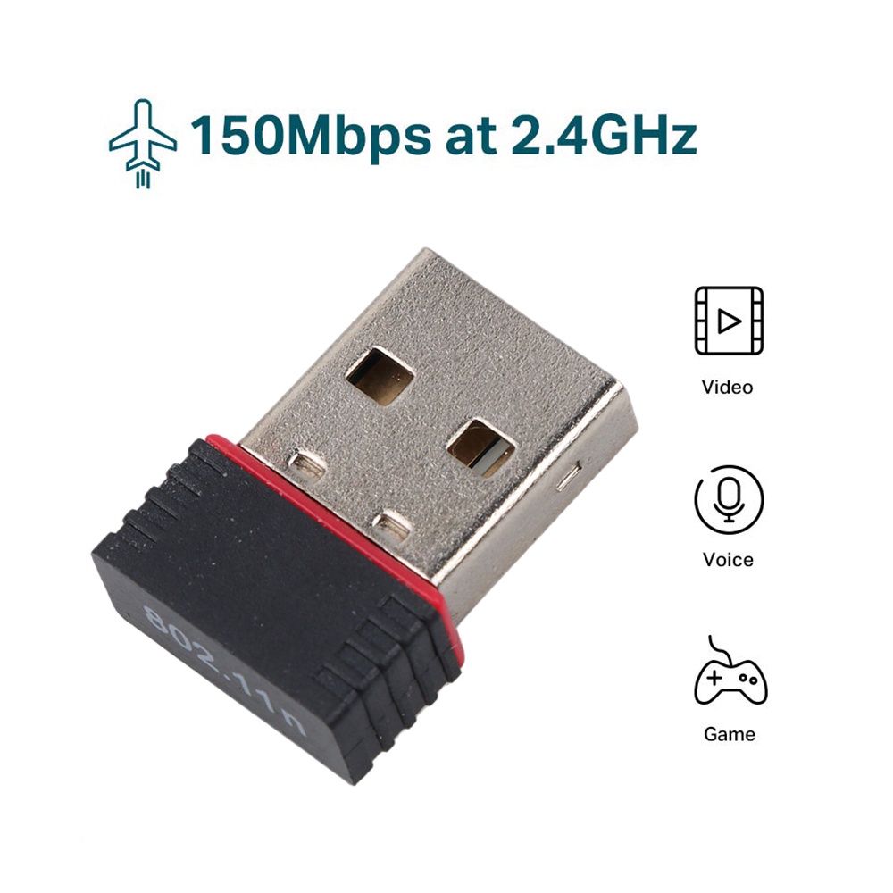 Thẻ Mạng Không Dây USB 2.0 150Mbps 802.11 Ngb RTL8188 Cho Máy Tính Để Bàn