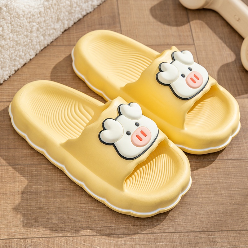 Dép Lê Đi Trong Nhà Tắm / Ngoài Trời Bằng eva Chống Trượt Họa Tiết Bò Sữa Phong Cách Thời Trang Mùa Hè Mới TTH574