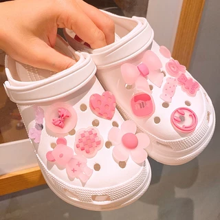CROCS Set 10 Phụ Kiện Trang Trí Giày Bằng Nhựa pvc Phát Quang Xinh Xắn charms