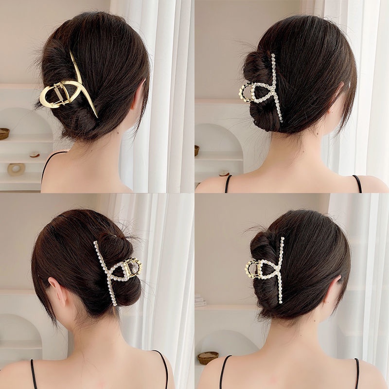 Kẹp Tóc Đính Đá / Ngọc Trai / Cá Mập Cỡ Lớn Phong Cách Hàn Quốc Thời Trang Mùa Hè 50 Kiểu Khác Nhau Cho Nữ