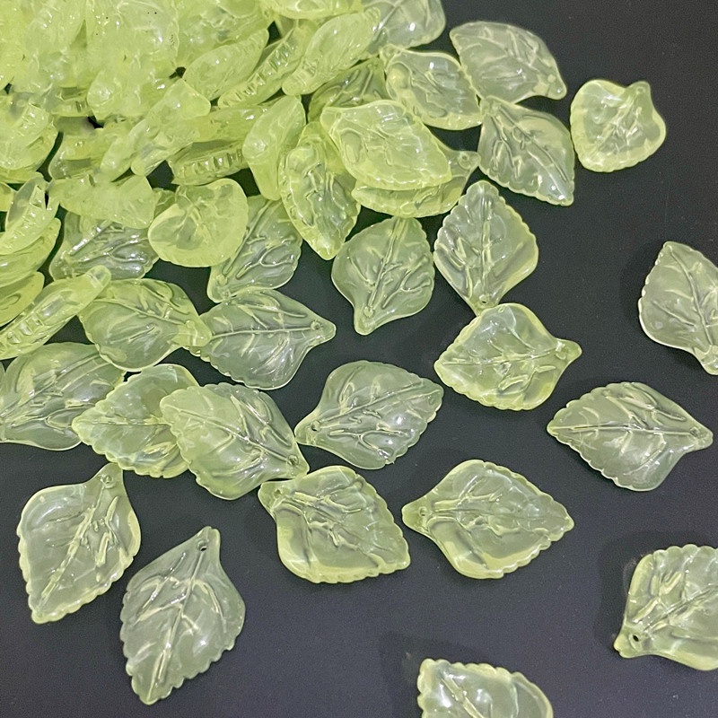 Set 20 Hạt Pha Lê Xanh Lá 16 * 23mm Làm Trang Sức Thủ Công y15947