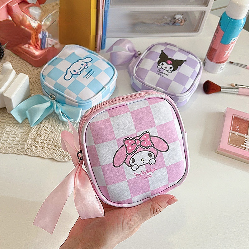 Túi Đựng Son Môi Chất Liệu PU Chống Thấm Nước Sức Chứa Lớn Họa Tiết Hoạt Hình