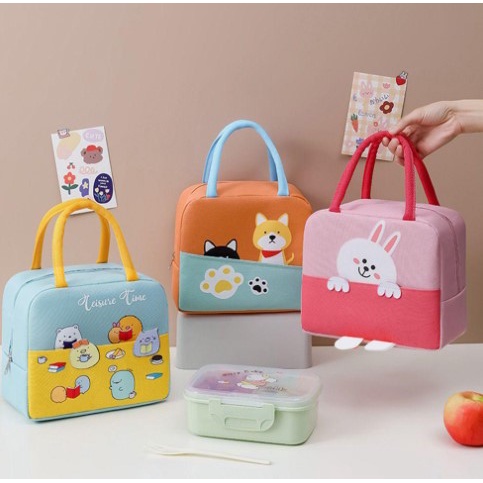 Túi Giữ Nhiệt Đựng Hộp Cơm Trưa Chống Thấm Nước Họa Tiết Hoạt Hình Sumikogurashi