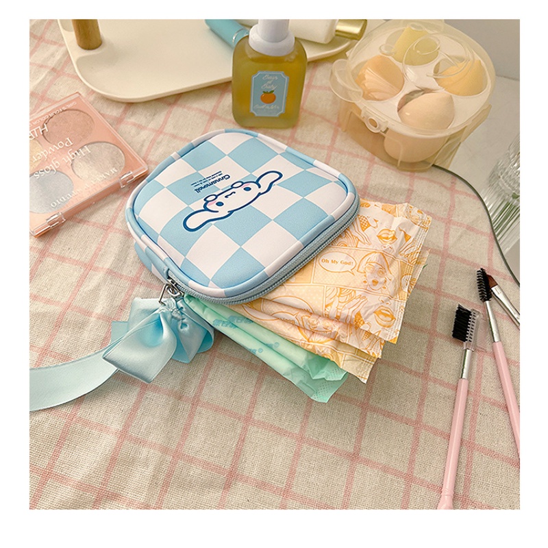 Túi Đựng Son Môi Chất Liệu PU Chống Thấm Nước Sức Chứa Lớn Họa Tiết Hoạt Hình