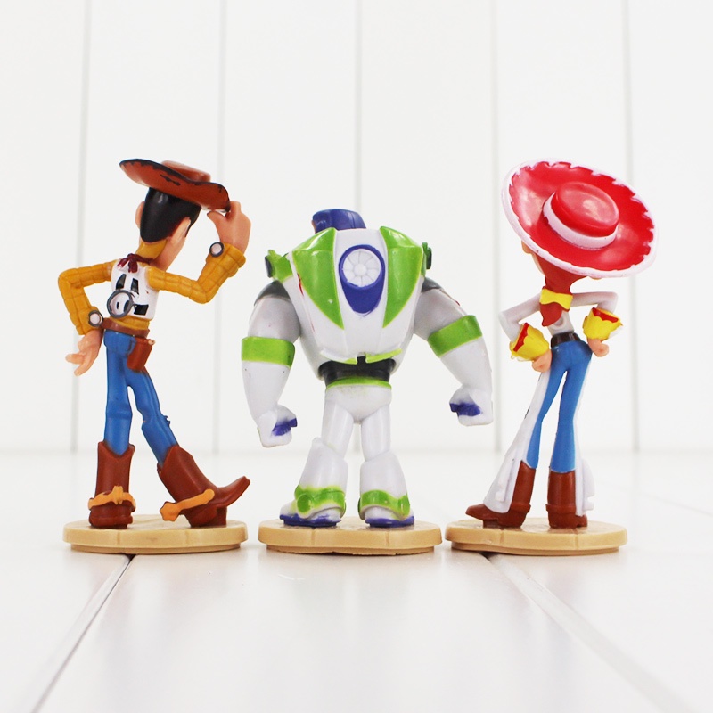 DISNEY Set 3 Mô Hình Nhân Vật Phim Hoạt Hình Toy Story Bằng PVC