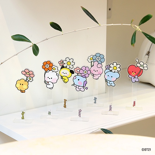 Phụ kiện trang trí BT21 minini HAPPY FLOWER dành cho người hâm mộ