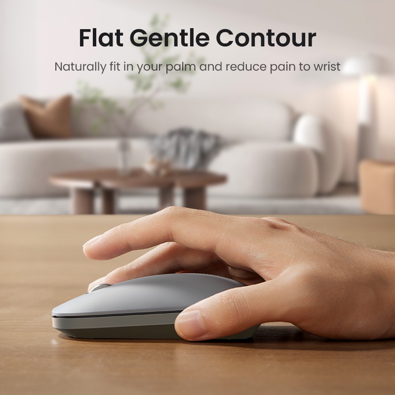 Chuột UGREEN Bluetooth không dây 2.4G và 5G Mô hình kép Chuột im lặng 4000 DPI Tay trái phải cho máy tính bảng MacBook Máy tính xách tay PC | BigBuy360 - bigbuy360.vn
