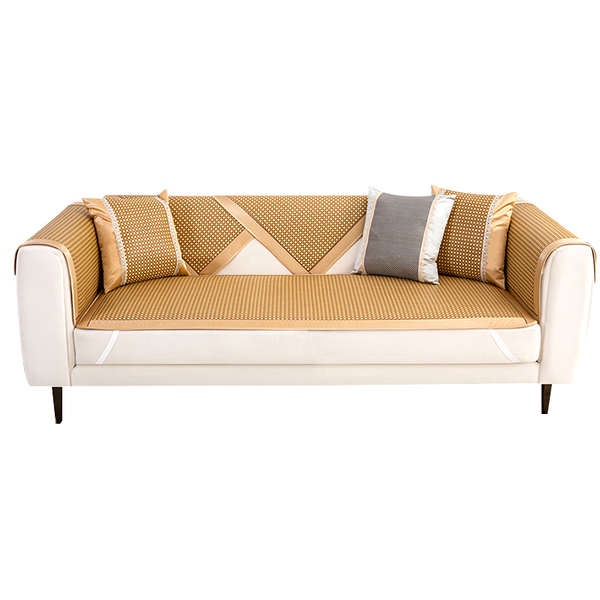 Vỏ Bọc Đệm Ghế Sofa Mùa Hè Bằng Lụa Lạnh Không Trơn Thoáng Mát Phong Cách Mùa Hè
