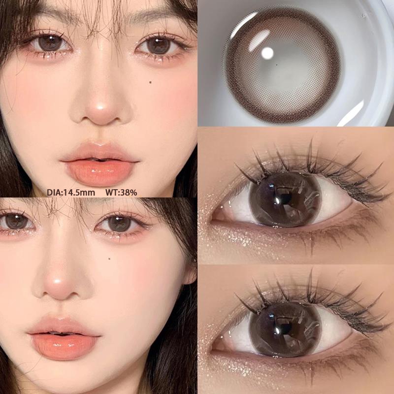 Set 2 Thấu Kính 14.5mm Dễ Thương Cho Học Sinh 0 ~ - 8.00 lens mắt lens nâu