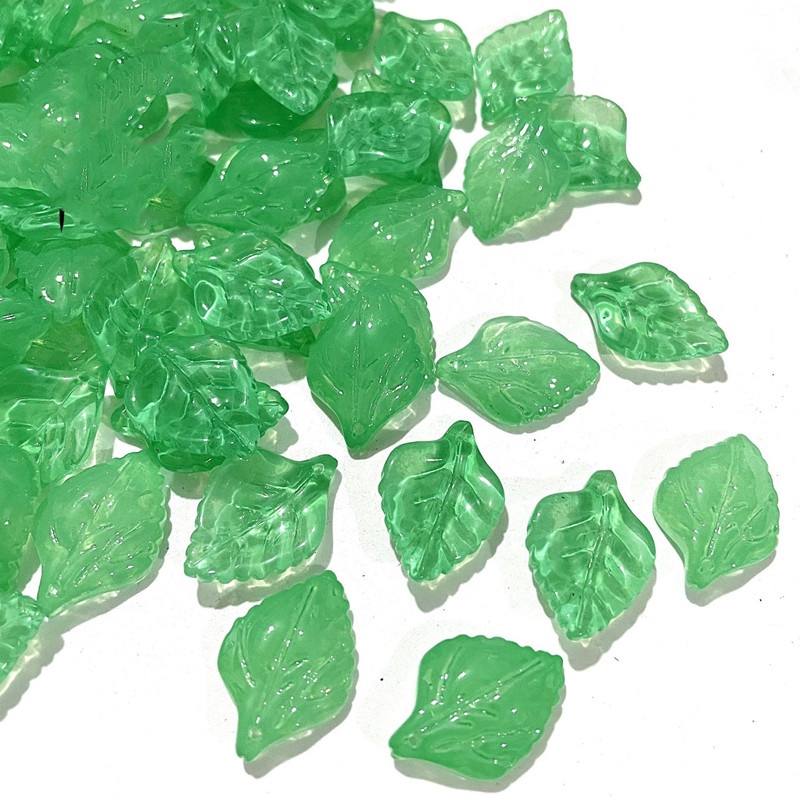 Set 20 Hạt Pha Lê Xanh Lá 16 * 23mm Làm Trang Sức Thủ Công y15947