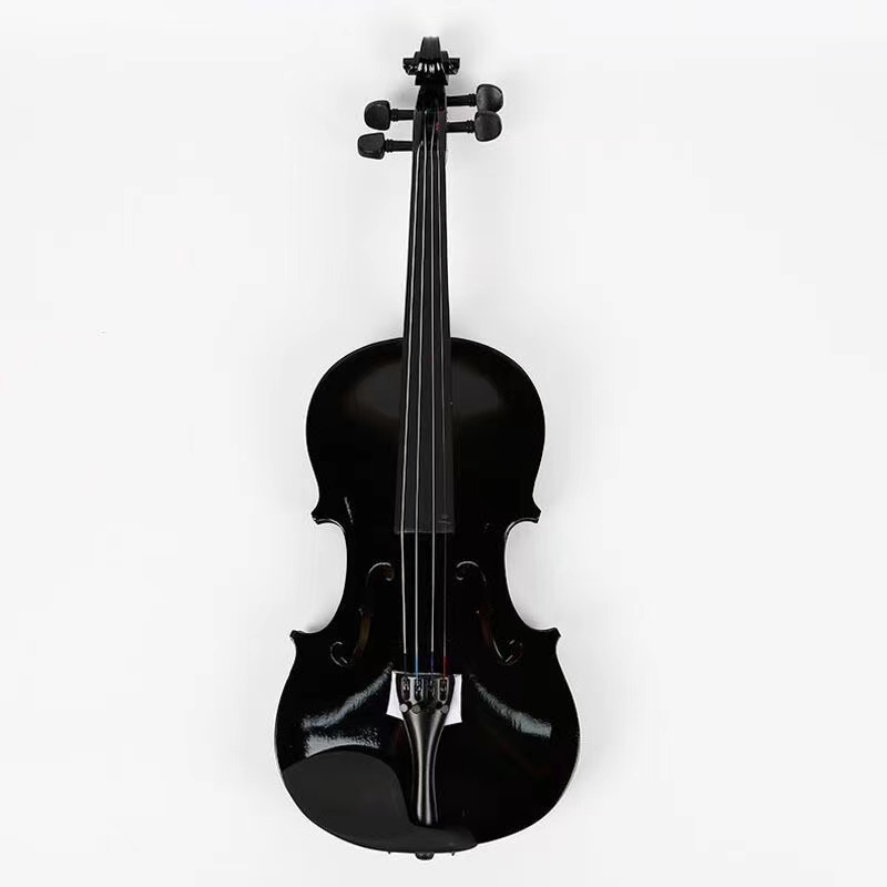 Đàn Violin Màu Đen Đính Ngọc Trai Thủ Công Dành Cho Người Mới Bắt Đầu