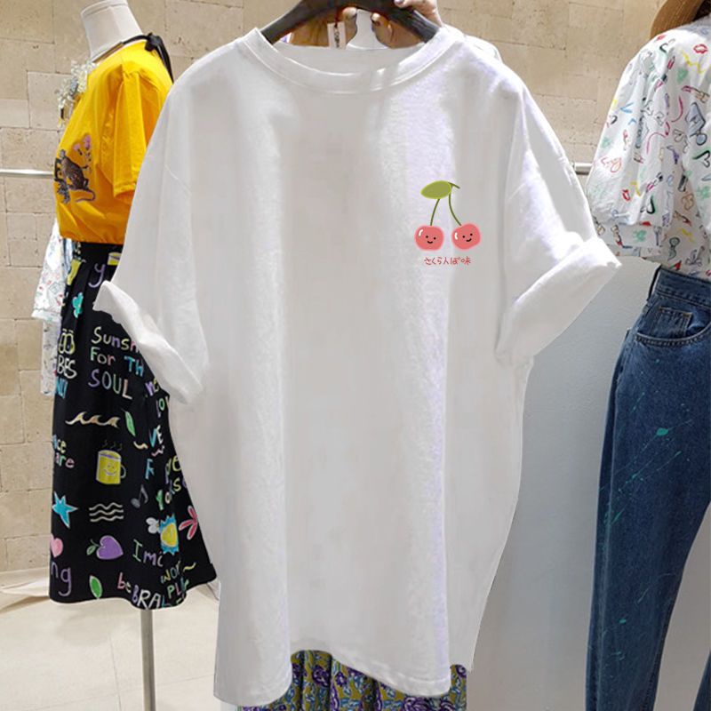 Jiashucheng Áo Thun Cotton Tay Ngắn Plus Size Phong Cách Hàn Quốc Thời Trang Mùa Hè Cho Nữ 100kg