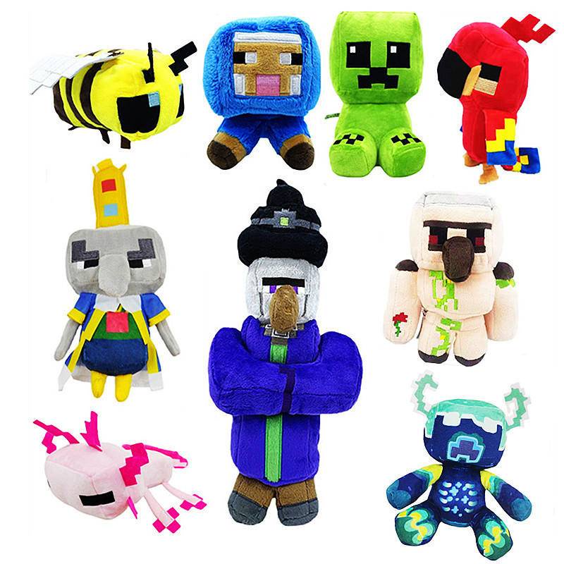 Búp bê xinh xắn Minecraft Thú Nhồi Bông Pelucia My World Wolf Warden Steve Creeper Rag Doll Kid Toy