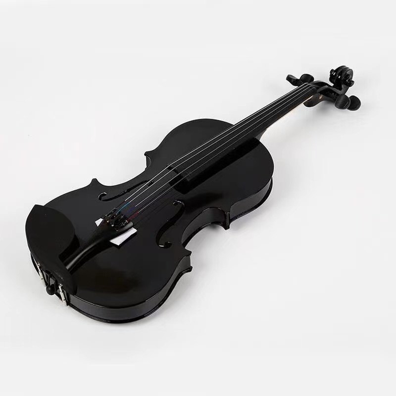 Đàn Violin Màu Đen Đính Ngọc Trai Thủ Công Dành Cho Người Mới Bắt Đầu