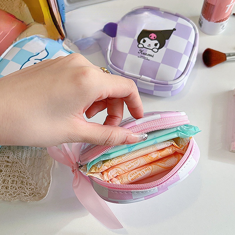 Túi Đựng Son Môi Chất Liệu PU Chống Thấm Nước Sức Chứa Lớn Họa Tiết Hoạt Hình