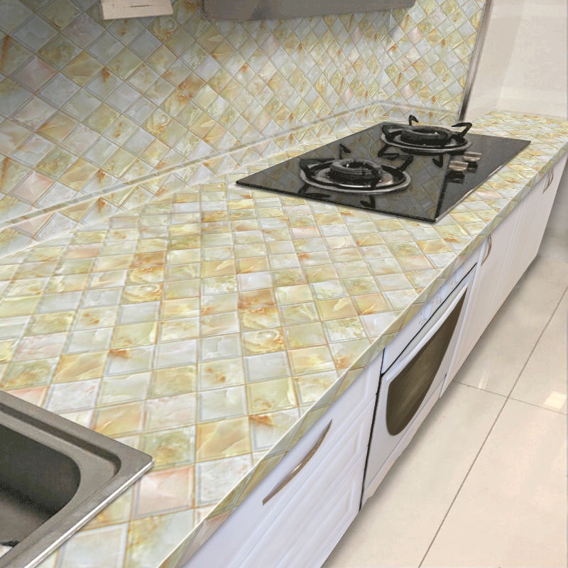 Miếng Dán Tường Giả Đá Hoa Cương Chịu Nhiệt Độ Cao Chống Thấm Nước / Dầu Mỡ Tiện Dụng Cho Nhà Bếp