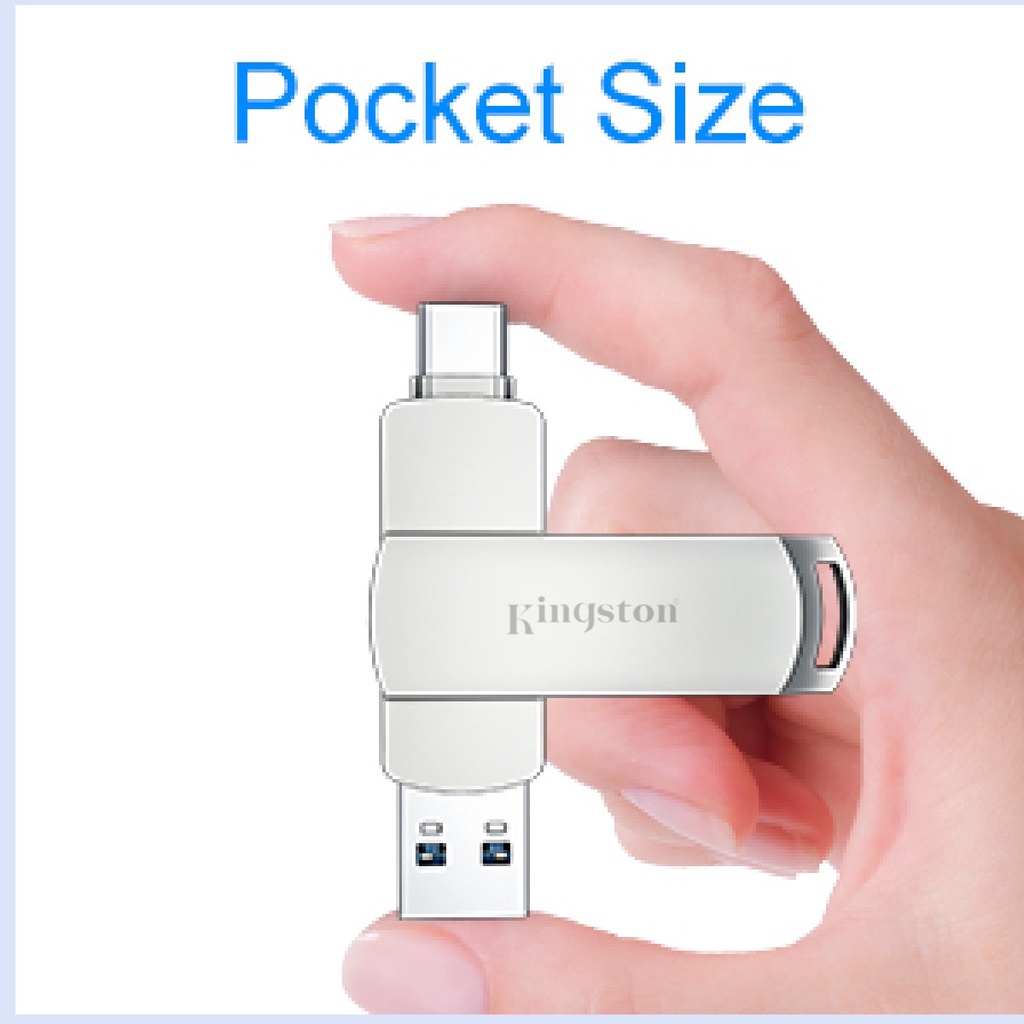 Ổ Đĩa Flash Kingston 2TB 2 Trong 1 Cổng Type-C Chống Nước Cho / PC / Android