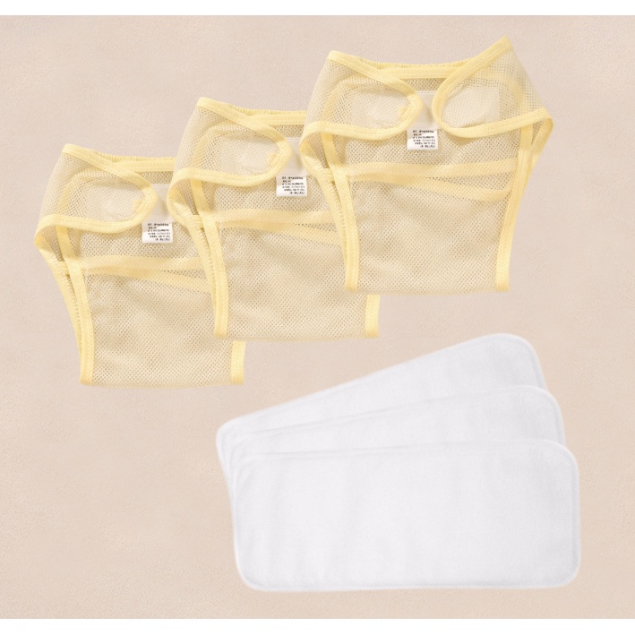 【3QUẦN+ 3LÓT 】Tã Quần Thoáng Khí Có Thể Tái Sử Dụng Cho Bé