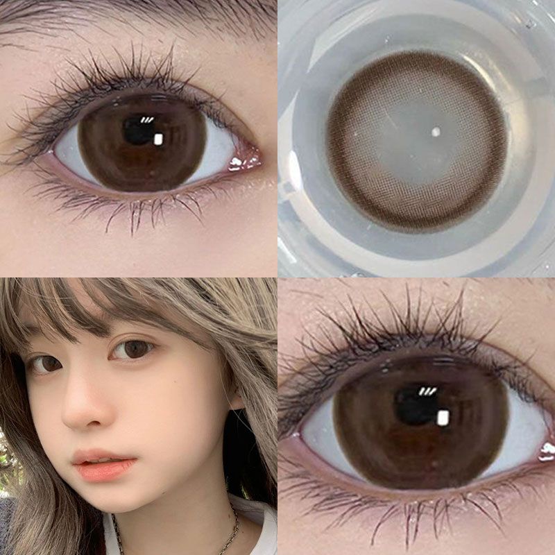 Set 2 Thấu Kính 14.5mm Dễ Thương Cho Học Sinh 0 ~ - 8.00 lens mắt lens nâu