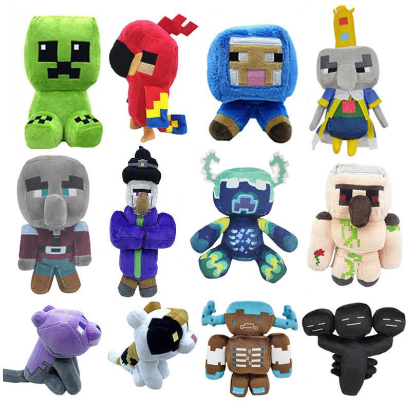 Búp bê xinh xắn Minecraft Thú Nhồi Bông Pelucia My World Wolf Warden Steve Creeper Rag Doll Kid Toy