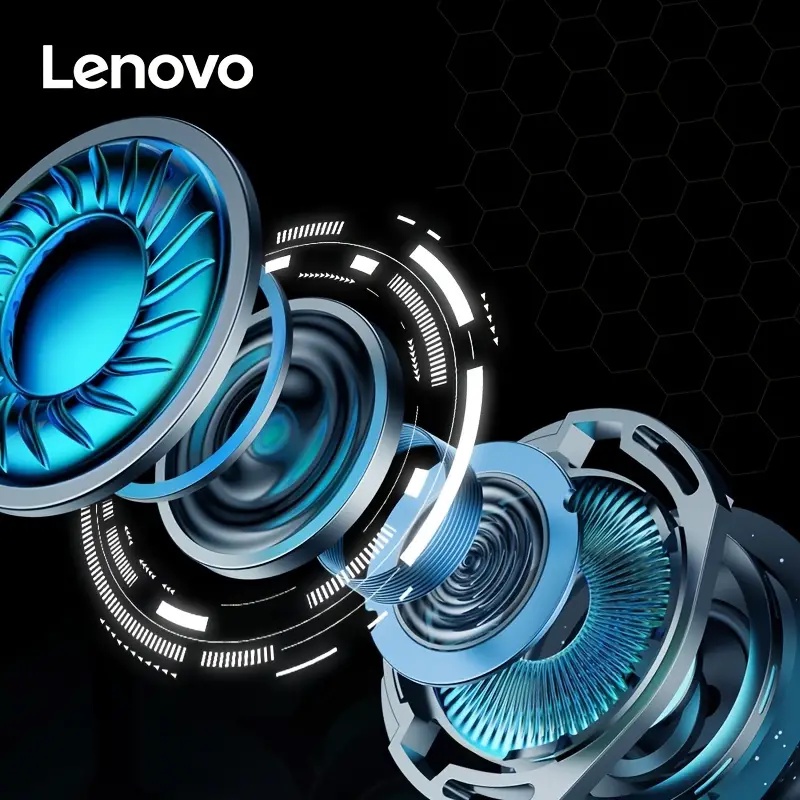 Tai nghe nhét tai không dây LENOVO GM2 Pro bluetooth 5.3 TWS chơi game rảnh tay HD âm thanh nổi có đèn RGB và mi cờ rô
